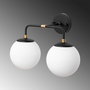 Opviq Horn - 12212 Lámpara de Pared Negro, Antiguo y Crema